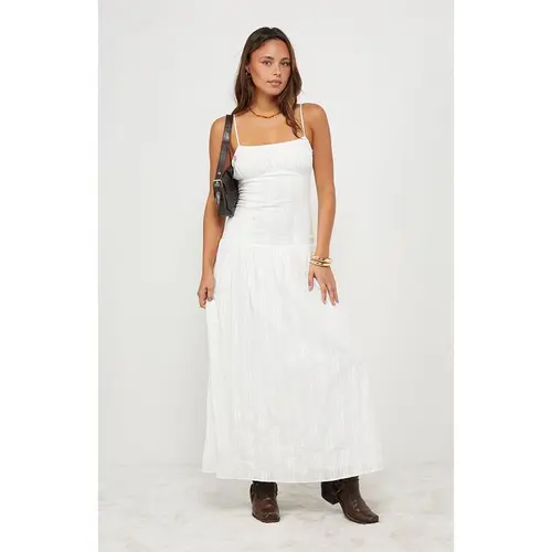 Your Favorite Women's Ava Linen Bustier Maxi Dress