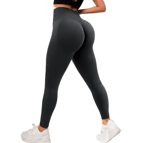 JGS1996 High Waisted Hidden Scrunch Butt Lifting Leggings for Women Tummy Control Yoga Pants Workout Seamless Gym Workout Tights solid color skinny pant