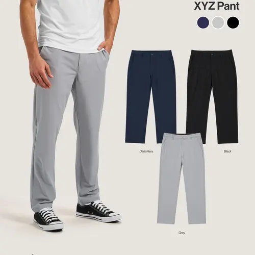 Haus | Lightweight Stretch Performance Pants for Everyday Wear | Athletic Tapered Fit Fabric Menswear