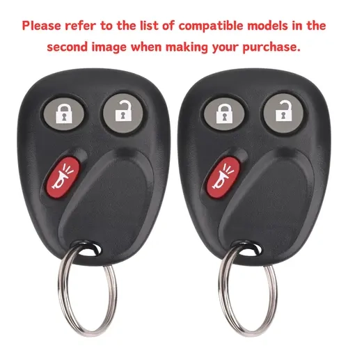 Lopixa Keyless Entry Remote Only Fit Specific Vehicle Year & Chip Model for Chevy GMC 2003-2007 Key Fob Compatible with Chevy Tahoe Suburban Silverado Avalanche, GMC Sierra Yukon, Cadillac Escalade, Hummer H2 2003 2004 2005 2006, Replacement for LHJ011