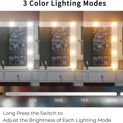 FUSOU Vanity Table LED Bulb with Switch, Decorative LED Light for Hanging Decor, Replacement Use Bulb That Matches Vanity Set for Home Supplies