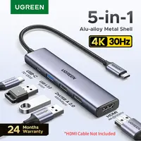 UGREEN 5-in-1 USB-C Hub, 4K HDMI Adapter（HDMI Cable Not Included) with 100W PD, 3 USB-A Ports, USB-C Dongle for MacBook Pro2017-2025,MacBook Air2018-2025, iPadPro 2021/2022/2024/2025, iPhone 15/16/17 Series, Samsung Galaxy S25/S24,XPS, DealsForYouDays