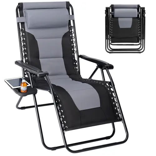 Zero Gravity Chair, Heavy Duty Outdoor Recliner, Foldable Anti Gravity Lounge Chair for Yard Camping Poolside, Outdoor Furniture, Patio Lounge Chair,summerwins