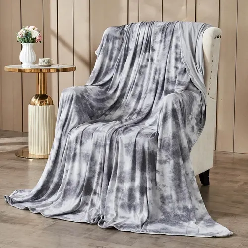 Summer Cooling Blanket for Hot Sleepers, Blue Queen Size Bed Cover, Breathable & Soft, Lightweight Cool Blanket, Perfect for Bed, Couch, Travel, Camping, Blankets for Sofa
