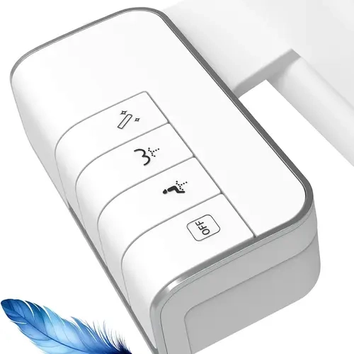 Hibbent Bidet Attachment for Toilet, Non-Electric Dual Nozzle for Frontal & Rear Wash, Adjustable Water Pressure Control, Fresh Water Bidet Toilet Seat, Self Cleaning Water Sprayer, White