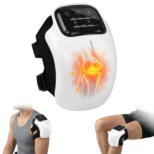 Cotsoco Cordless Heated Knee Massager with Heat & Vibration - 3-in-1 LED Screen Brace, Built-in Batteries Personal Care Heating and Vibration Massage Device for Joint Pain Relief, Relaxation, Gift