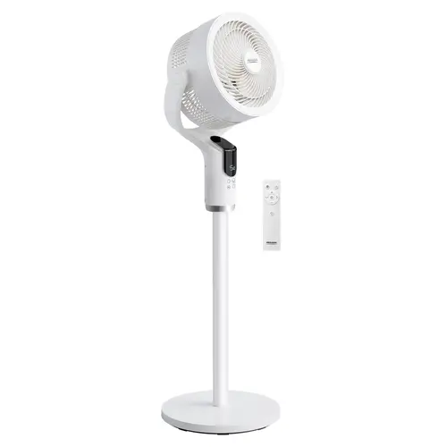 ROVSUN 43-inch Multifunction Cooling Fan - 3-in-1 Pedestal-Tabletop Design with 3D 90°+90° Sweep, 3 Modes, 8 Speeds, 9H Timer Autooff, Remote, Adjustable Height, Digital Control for Bedroom Use, Enhanced AC Performance