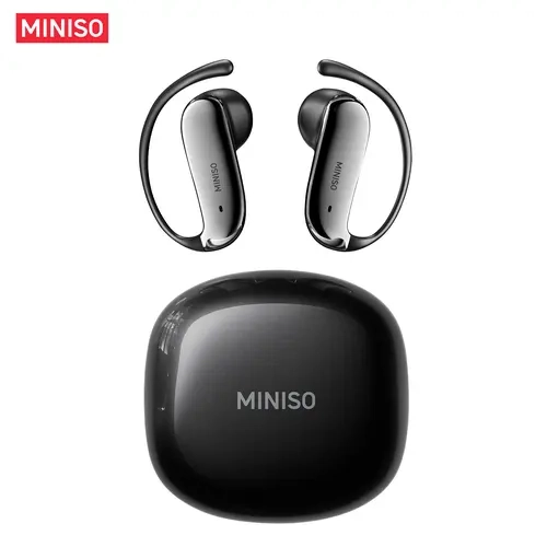 MINISO MS218 OWS Wireless Bluetooth Earbuds - Bluetooth 6.0 Electronic Earphones, IPX5 Rated Splash/Sweatproof, Noise Reduction, Built-in Mic, Charging Case, Comfortable Fit, 3-Month Warranty, Voice Call Ready, Ideal for Sports