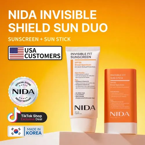 NIDA Invisible Shield Duo (Sunscreen + Sun Stick)