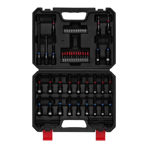 CASOMAN 68-Piece Magnetic Bits Nut Drivers Set - Socket Adapter Set with Hold, Metric+SAE, Impact Drill Compatible, Screwdriver Bits, Quick-Swap Holder, Wingnut Grip Access, Daily Use for DIY Enthusiasts, Manufacturer Warranty