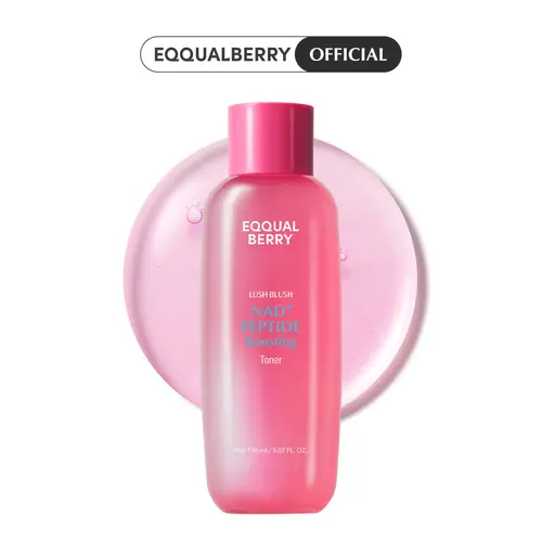 EQQUALBERRY NAD+ Peptide Boosting Toner – Radiance-Enhancing, Hydrating & Firming Toner for Dull Skin, Fine Lines & Wrinkles with Peptides & Ceramide – Anti-Aging Korean Skincare, 5.07 fl.oz/150ml