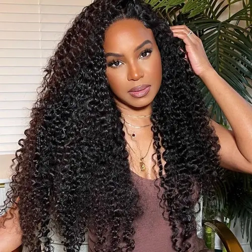 Deep Wave 13x6 Deep Wave Lace Front Wigs Human Hair HD Full Lace Frontal Wigs Pre Plucked Bleached Knots 180% Density Deep Curly Human Hair Wig Natural Color for Black Women #tiktokshopstockup #SohoChic