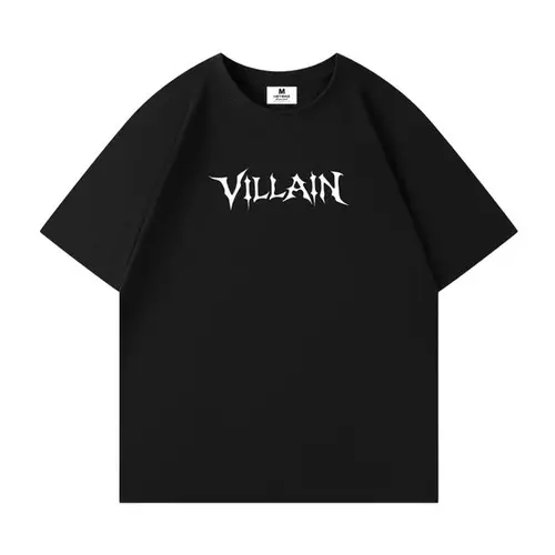 Heybike Villain Short-Sleeve Casual T-Shirt with Villain Logo - Multi-Size Cycling Gear, M-2XL Sports & Outdoor Top