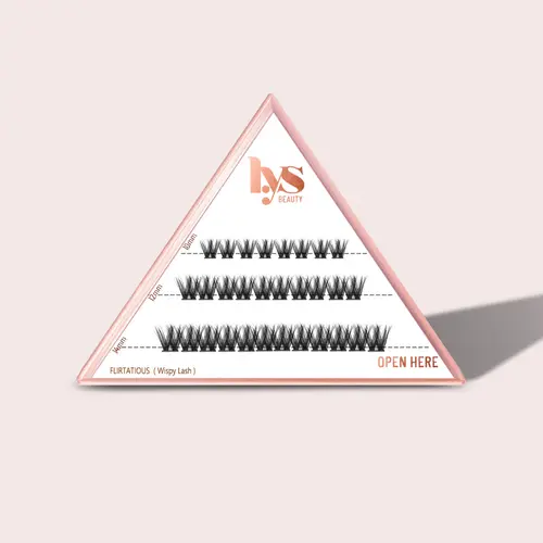 LYS Beauty Uplifted Pre-Glued Lash Clusters Kit, Volumized False Lashes with Instant Depth, Ready-to-Go False Eyelashes & Adhesives for Adults, DIY Extensions with Dramatic Effects
