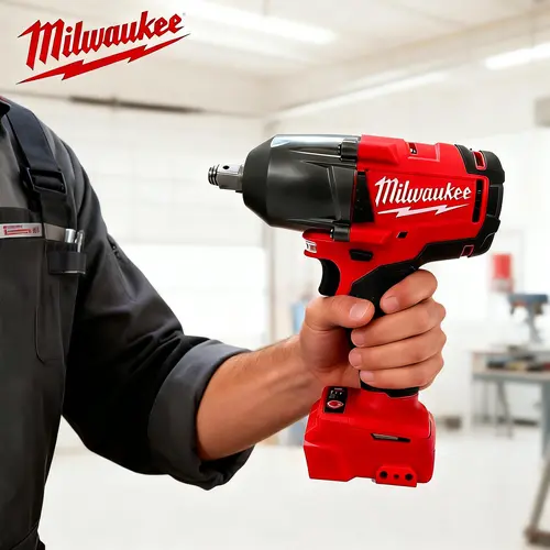 Milwaukee M18 900NM 1/2 Inch Brushless Electric High Power Impact Wrench for 18 Volt Battery can be used for various construction projects or heavy truck, workshop repairs.