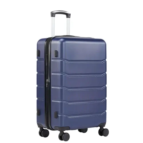Sweetcrispy Expandable 4 Wheels 360 Rotation Carry On Luggage - Lightweight ABS Plastic Unisex Adults Suitcase, TSA Lock, Telescopic Soft TPU Handle, Waterproof Mesh Pockets, Quiet Smooth Roll for International Travel