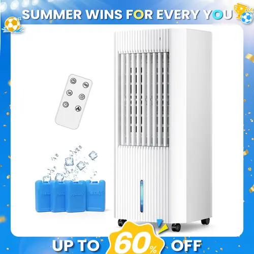 【DealsForYouDays】Antarctic Star Evaporative Air Cooler with 3 Modes & 3 Speeds, 1.5Gal Tank for 15H Cooling, 140° Oscillation, 16.4FT Remote for Bedroom Indoor Use