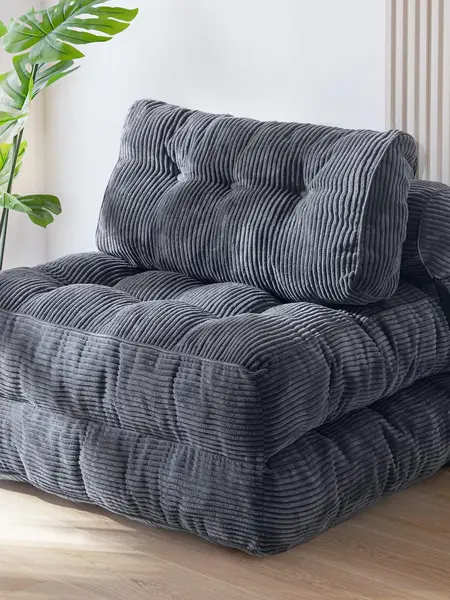 Folding Sofa Bed, Convertible Sleeper Chair with Pillow Foldable Mattress with Back Support, Portable Fold Out Chair Bed Comfy Floor Sofa Lounge for Living Room Bedroom