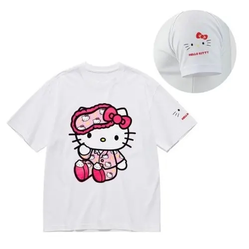 Sanrio Hello Kitty Short‑Sleeve Shirt, Cute Graphic Casual Crew‑Neck Tee, Comfortable Daily Top for Everyday Outfits, Great Gift for Girls, Teens and Sanrio Kawaii Collectors