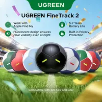 UGREEN FineTrack2 Air Wireless Tag - Soccer Shape Smart GPS Tracker, iOS-Only, Find My Sync, 7-Year Lifespan BLE Anti-Lost Key GPS Tracker, Waterproof Electronics for Keys/Bags