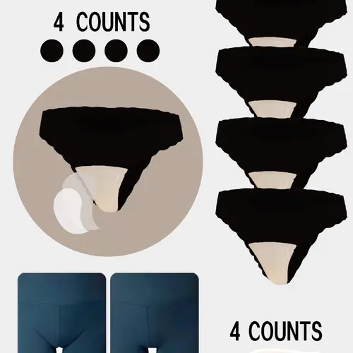 Cameltoe Proof Thongs, Invisible Seamless Design, 3-LAYER PROTECTION Women's Leopard Print Thong Panties, Lingerie, Breathable Low Waist Seamless Underwear, Yoga Gym Wear, 4/6 Pack Womenswear, Fitted Panty