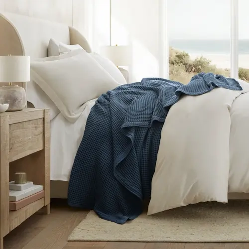 100% Cotton Waffle Weave Bed Blanket