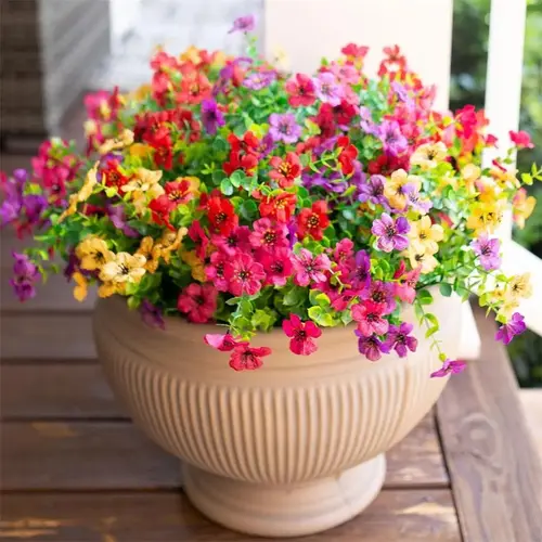 Fall Artificial Flower (6/12/24pcs/set), UV Resistant Colorful Fake Flower, Decorative Bouquet for Home Garden Party Wedding Decor, Artificial Flowers Bouquet summerwin