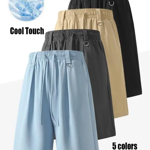 Men's Solid Color Soft Stylish Zipper Shorts - Regular Fit Menswear for Daily Day Wear, Comfortable Basic Trousers Suitable for All Seasons (Fragrance EDP Gift Incl.)