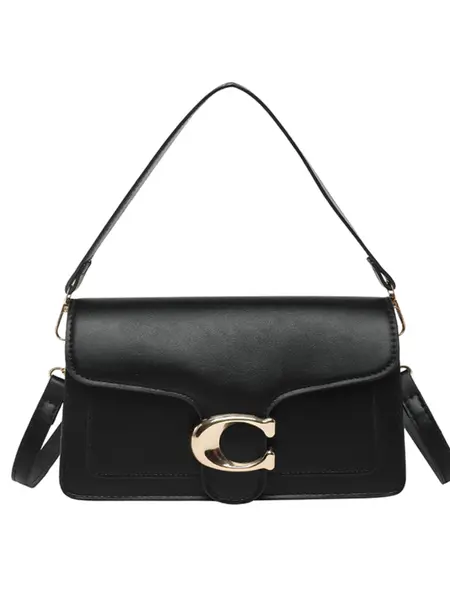 Women's Leather Crossbody Shoulder Bag, Fashion Designer Small Colorblock Handbag, Adjustable Strap for Party, Dating, Shopping, Commute