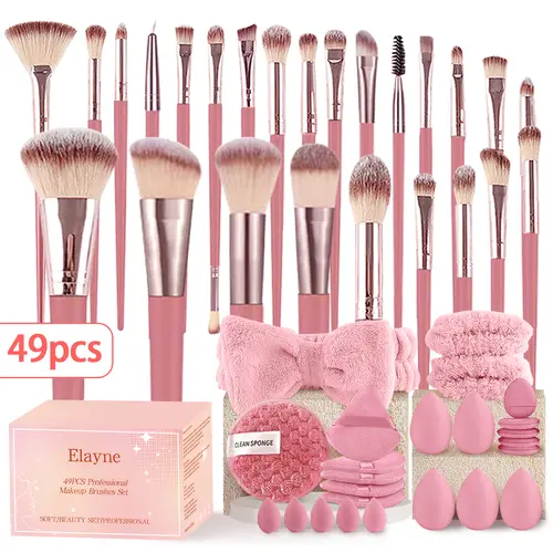 Professional Makeup Brushes Set, 49pcs Multi-functional Makeup Tool Set with Facial Makeup Accessories, Foundation Makeup Brush Kit Eye and Face Make up Brushes & Tools