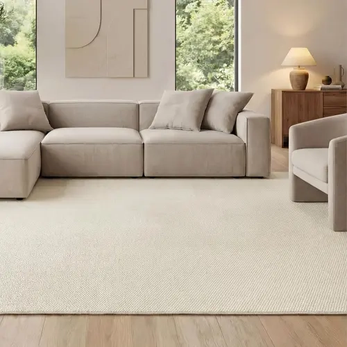 【Fall Deals For You】Bedsure Faux Wool Decorative Indoor Area Rug - Home Decor Modern Floor Rug with Non-Slip Backing, Machine Washable Pet-Friendly Living Room Decor Carpet for Bedroom Dining Room