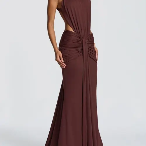 Sexy Fashion Bodycon Solid Backless Formal Evening Gown Dress, Long Party Prom Dress, Fitted Elegant Dress, Elegant and Stylish, Party Wear Gown, Perfect for Special Occasions