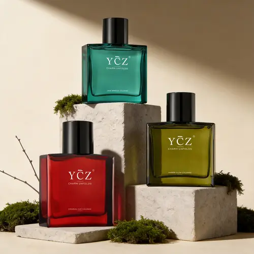 [YCZ] Premium Fragrance Collection | 3 × 50 mL | Crimson Oud, Jade Breeze & Amber Glow | Unisex Fragrance Set | Relaxing, Elegant & Sophisticated Scents | Long Lasting | Vegan & Cruelty-Free