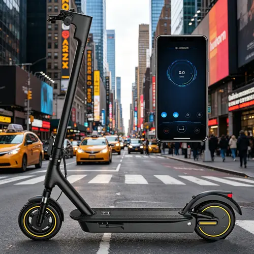 A-High-Performance Adult Electric Scooter, 10" Solid Tires for All-Terrain Use, App-Controlled Features, Dual Braking System for Reliable Stops, Ideal for City Commuting and Short Trips