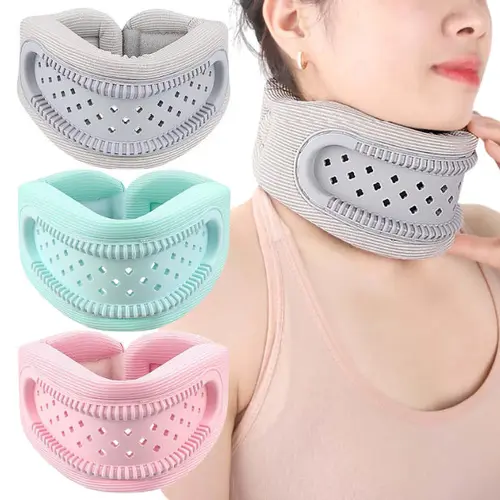 Sleep and pain relief neck brace, memory foam cervicalsupport brace, adjustable orthopedic neck brace, helpswith neck recovery.