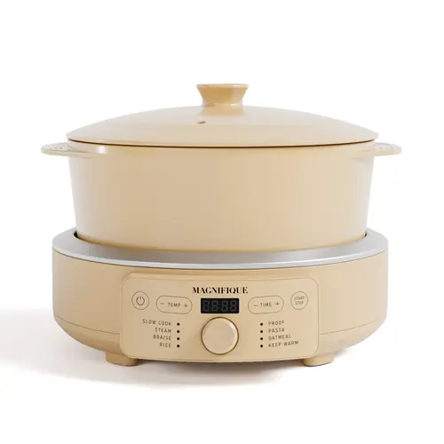 8-in-1 Digital Clay Pot Slow Cooker - 100% Pure Natural Non-Toxic Chemical-Free Third-Party Tested Ceramic Pot, Stovetop & Oven Safe for Healthy Sauté, Braise, Rice Cooker, Dutch Oven, Dishwasher Safe, Moisture Retained