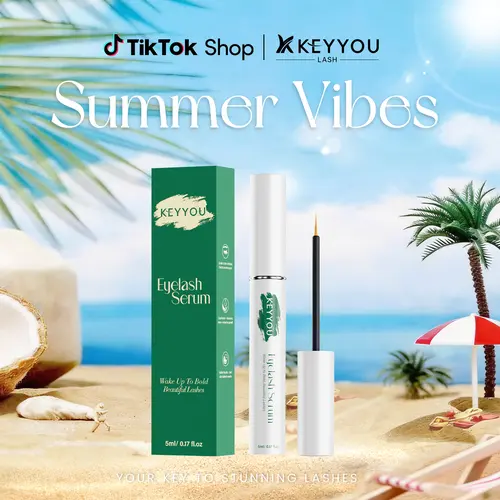 KEYYOU Korean Lash Serum to Grow Lashes & Brows Eye Korean Lash Serum for Lashes with Advanced Formula Eyelash Enhancing serum for Longer Thicker and Fuller Lashes Vegan & Cruelty-Free (5ML) #September Stock Up