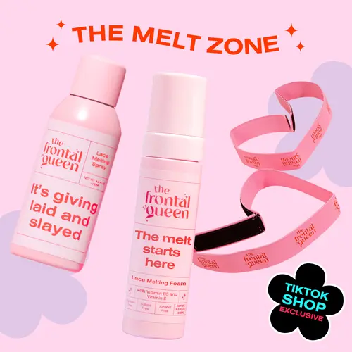THE MELT ZONE Lace Install Set for Professional-Level Results | Foaming Curl Control Mousse to Mold Hairline, Lace Melting Spray for No White Cast, and Soft  Melting Band | No Residue, Humidity-Resistant Hold for Wigs, Frontals, and Closures Haircare Gel