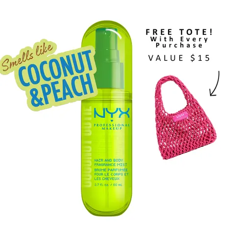 [NEW] Coconut Cutie Fat Oil Hair & Body Fragrance Mist, Lightweight & Non-Sticky, 4 scents, Vegan, NYX Professional Makeup