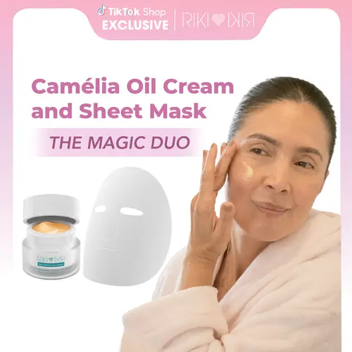 RIKI LOVES RIKI Camélia Oil Cream & RIKI Camélia Anti-aging Peptide Silk Mask Bundle