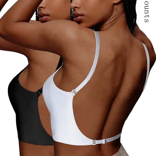 Women's Backless Bra, Multi-Function Convertible Straps, Sleeveless Design, Ideal for Daily Wear, Elegant Style, Medium Support