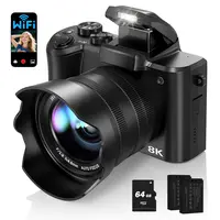 Zostuic 8K Vlogging Camera for Beginners, 48MP Front Camera with Optical Zoom & 12MP Rear Selfie Camera, Auto-Focus Point and Shoot Camera with 3.2'' IPS Touchscreen, Electronic Stabilization, LED Flash, HDMI Output, Great Gift for Photography Beginners.,