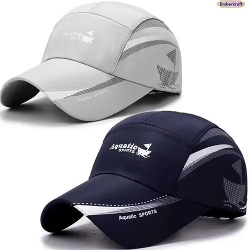 Unisex 2-Pack Sailboat-Printed Trucker Snapback Hats - Adjustable, Quick-Dry, Breathable, Lightweight, Portable Casual Outdoor Hats with UV Protection for Fishing, Hiking