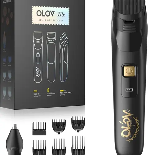 OLOV Precision Beard Trimmer for Men - 10-in-1 Cordless Grooming Kit with Nose Hair Trimmer & Detail Shaver, Cool Gifts for Adults with Men's Gift Ideas for BF's Birthday & His Anniversary