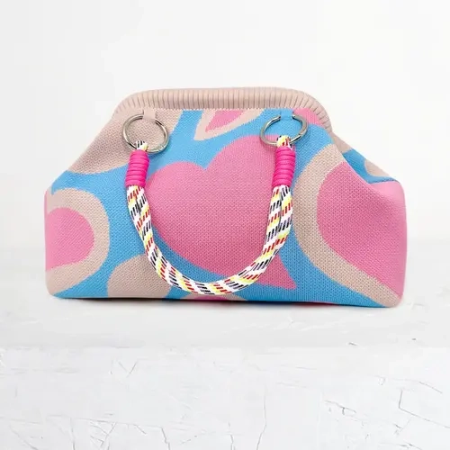 New Fashion Geometric Handbag, Purse, Fashion Purses, Going Out Purse, Heart Pattern Clutch, Trendy Clutch Bag, Makeup Bag, Evening Bag, Party Bag, Valentine's Day Gift, Elegant Stylish Purse