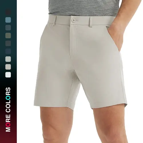 MAELREG Golf Shorts Men 7" Stretch Soft Flat Front Work Casual Shorts Lightweight Quick Dry Hybrid Flex Mens Dress Shorts