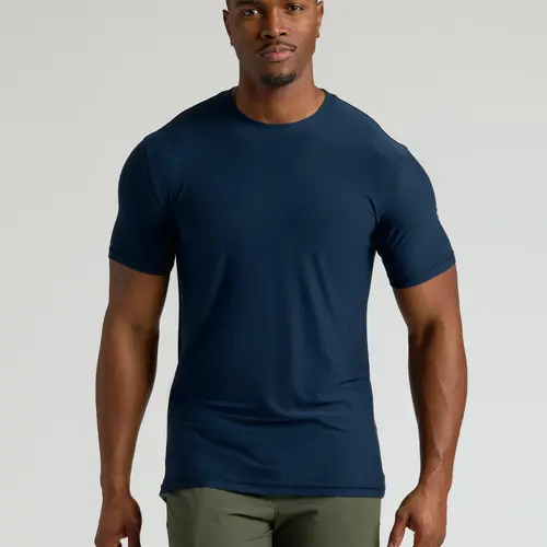 True Classic Menswear Plain Tall Active Crew Neck 2.0 T-Shirt - Athletic, Casual Style, Breathable Fabric