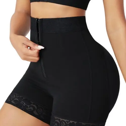 Women's Lace Detail Smooth Butt Lifting and Tummy Control Bottoms, Zipper Closure Body Shaper, Versatile Shaping Panty, High Waist Waist Cincher Shaper, Fajas Colombianas Shapewear, Perfect for Daily Wear & Outdoor Activities