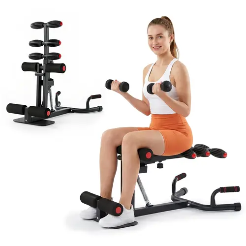 Sweetcrispy Heavy-Duty Steel Deep Squat Machine - Home Gym Accessory, Durable & Compact Space-Saving Adjustable Glutes Trainer, Easy Assembly Butt Workout Equipment for Core & Leg Strength, Calorie Burning Full Body Fitness Gear