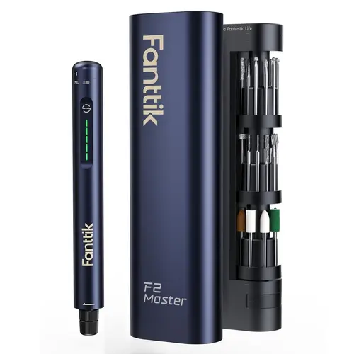 Fanttik F2 Master (LE) Aluminum Mini Cordless Rotary Tool Kit with Revostor Hub, 35 Accessories, Drill Bits, Batteries, USB-C Charging, 60-Min Charge, 3D Printing Use, 3/32" Collet Fit, 0.22 lb, Tools and Gadgets, Father’s Day Gifts, Mens Gifts